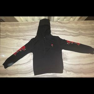 SOFT GRUNGE-ROSE Embroidery HOODIE